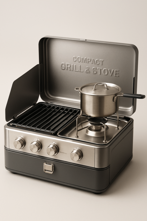 Compact Grill & Stove Combo