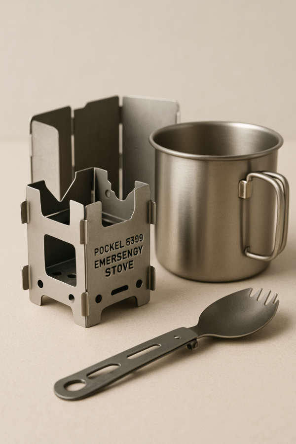 Pocket-Sized Emergency Stove with Cup