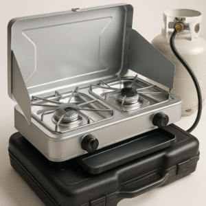 Portable Dual-Burner Propane Stove