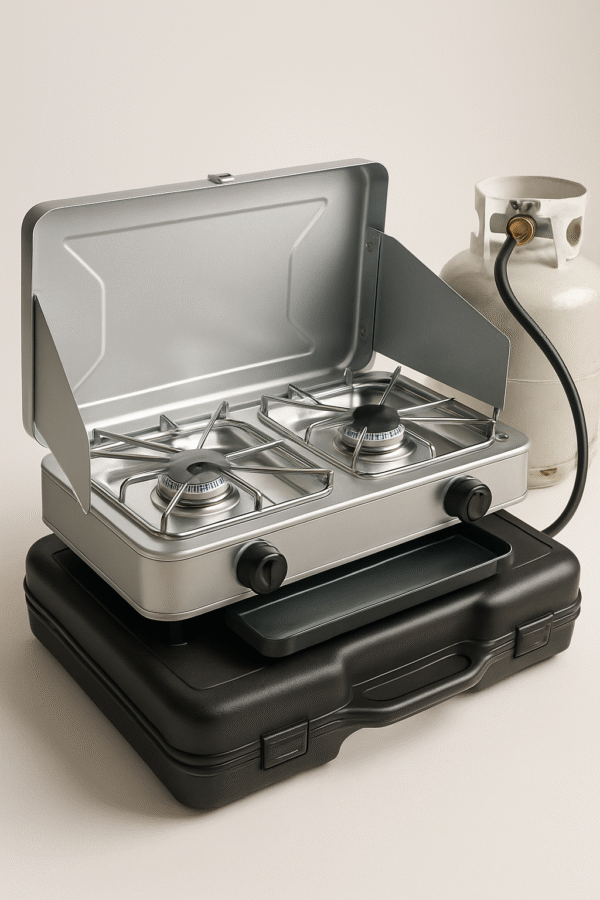 Portable Dual-Burner Propane Stove