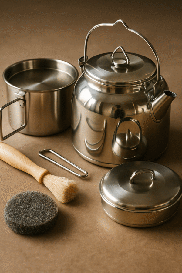 Stainless Steel Camping Kettle Set